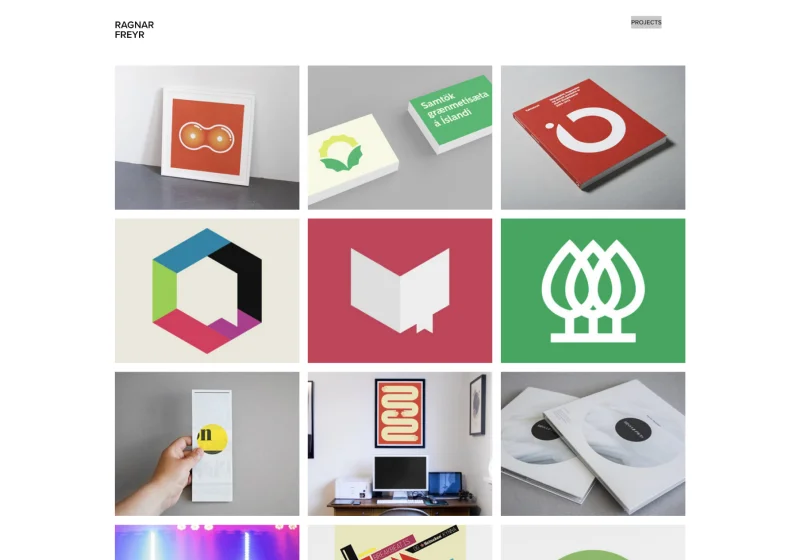 Ragnar Freyr's icon designer and illustrator portfolio on Adobe Portfolio using the Thomas theme