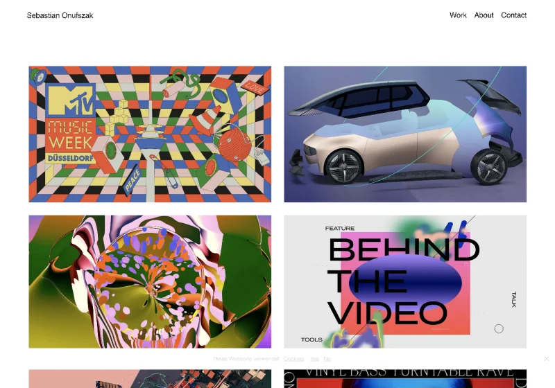 Sebastian Onufszak's award-winning illustrator and art director Adobe Portfolio using the Thomas theme